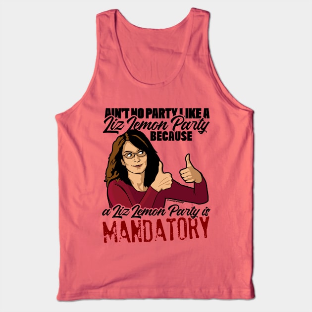 Liz Lemon Party Tank Top by SBarstow Design